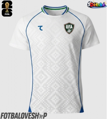 Uzbekistán Dětské Venkovní Dres MS 2026 Krátký Rukáv (+ trenýrky)